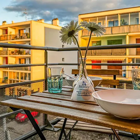 Pensjonat Coloc Lagon - Belle Colocation Haut De Gamme De 3 / Proche Gare / Parking Gratuit / Balcon / Wifi & Netflix Ville-la-Grand
